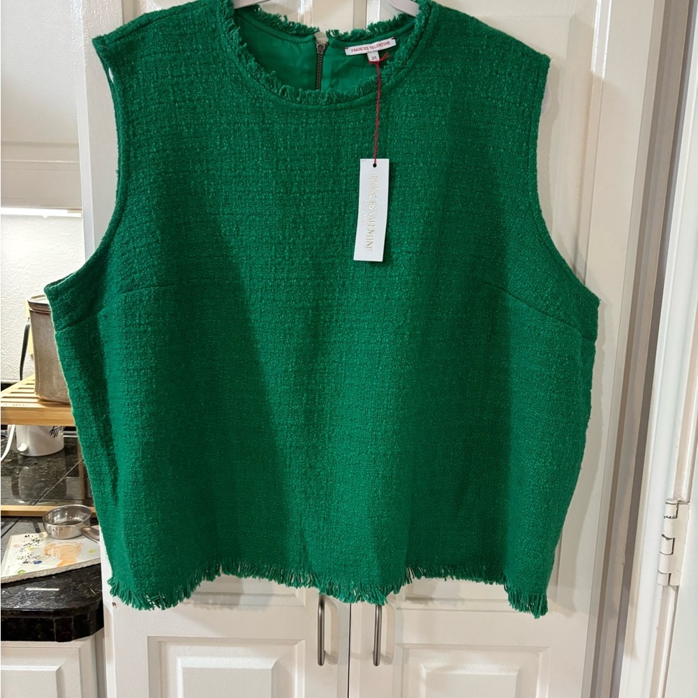 Frances Valentine Green Boxy Tank Top